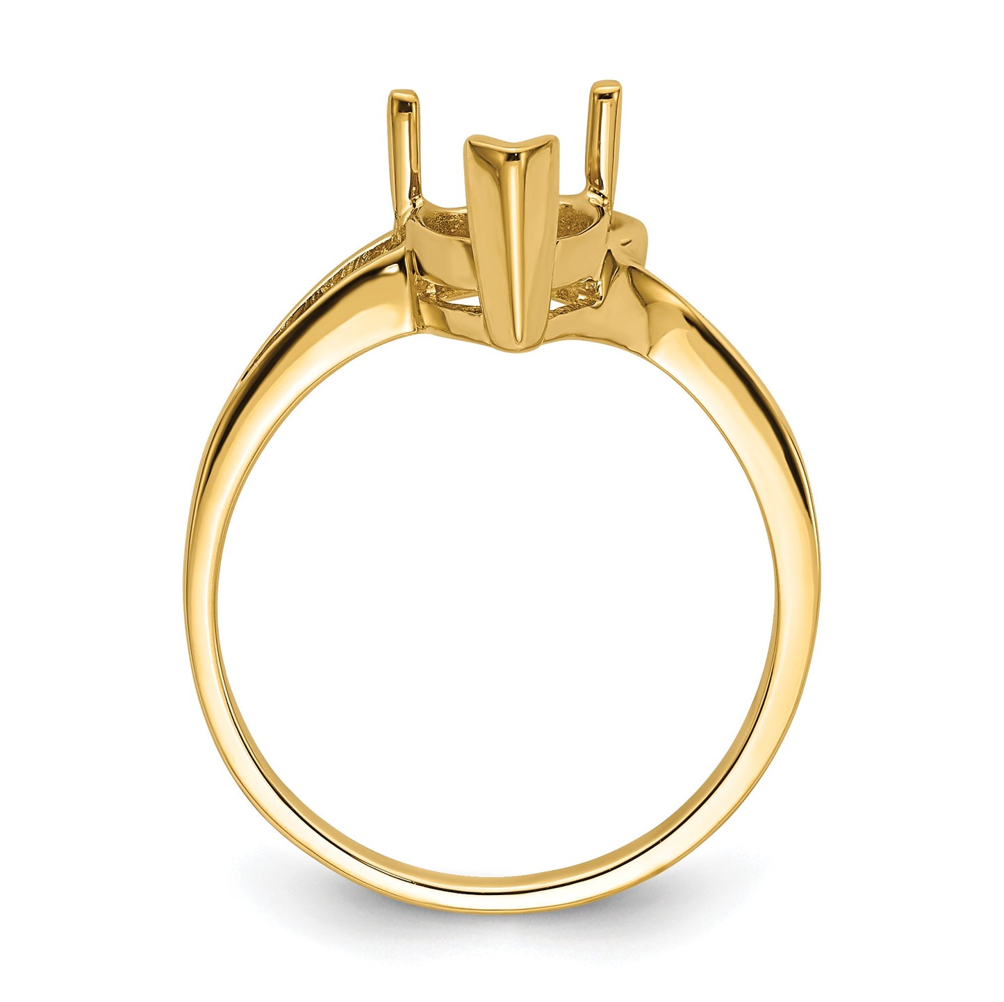 14k Holds 9x6mm Pear Gemstone Ring Mounting