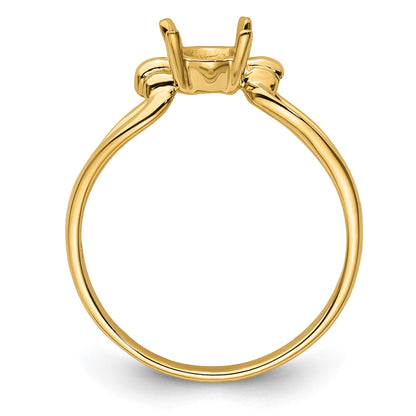 14k Holds 7x5mm Oval Gemstone Ring Mounting