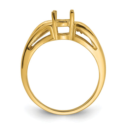 14k Holds 6x4mm Oval Gemstone Ring Mounting