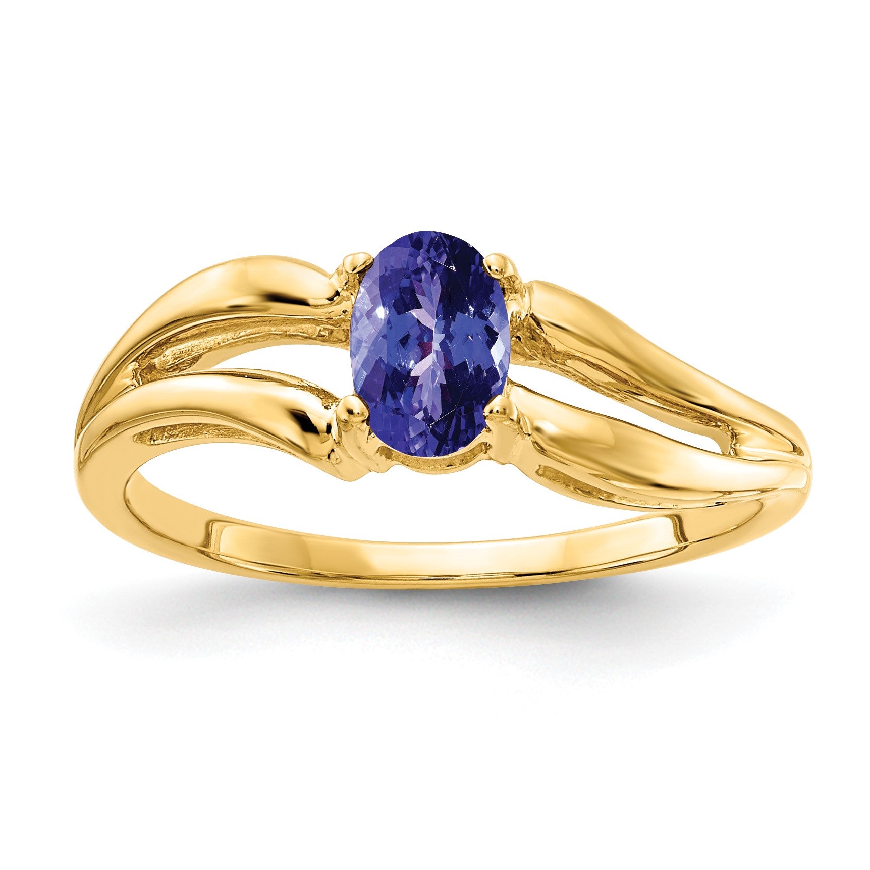 14k 6x4mm Oval Tanzanite Ring