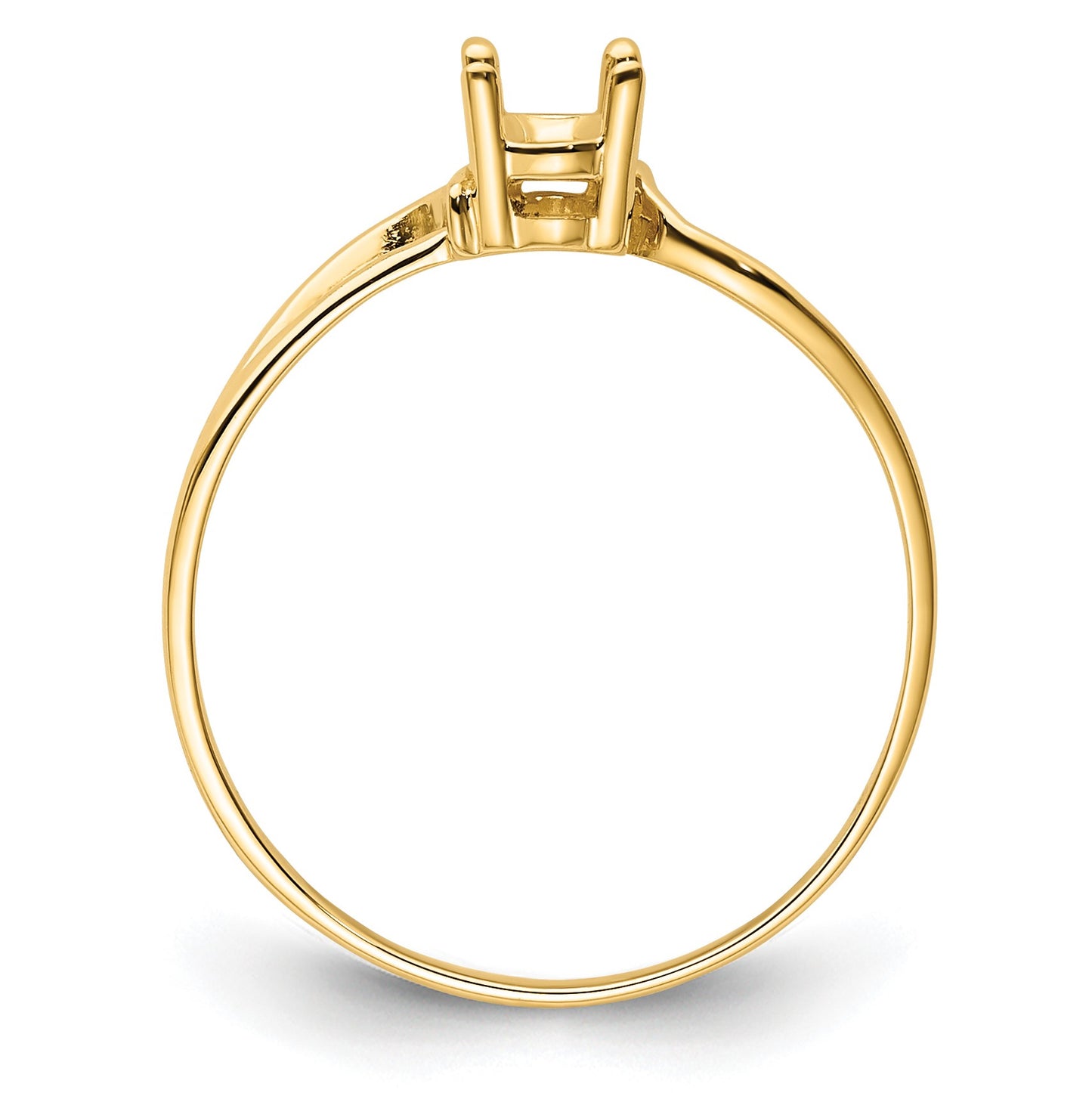 14k Holds 6x4mm Oval Gemstone Ring Mounting