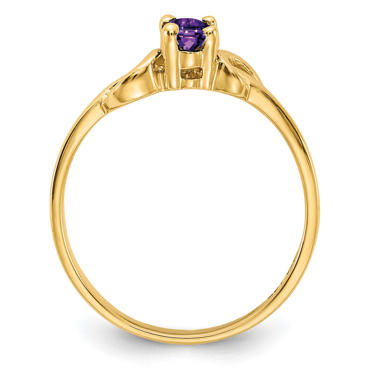 14k 5x3mm Oval Amethyst Knot Ring