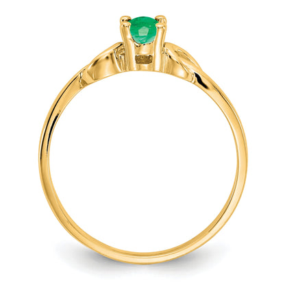 14k 5x3mm Oval Emerald Knot Ring