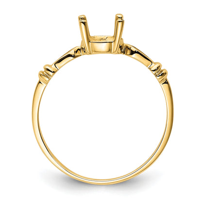 14k Holds 1-7x5mm Oval Gemstone Ring Mounting