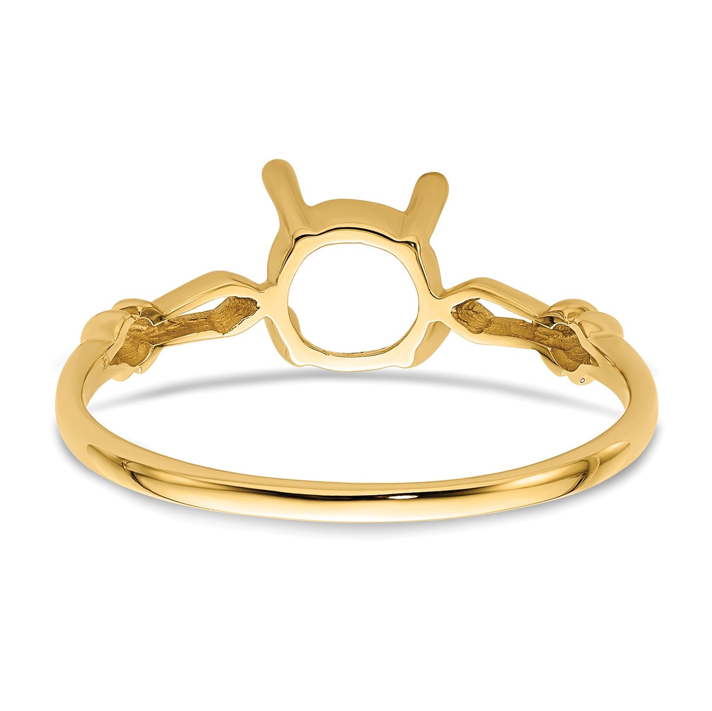 14k Holds 1-7x5mm Oval Gemstone Ring Mounting