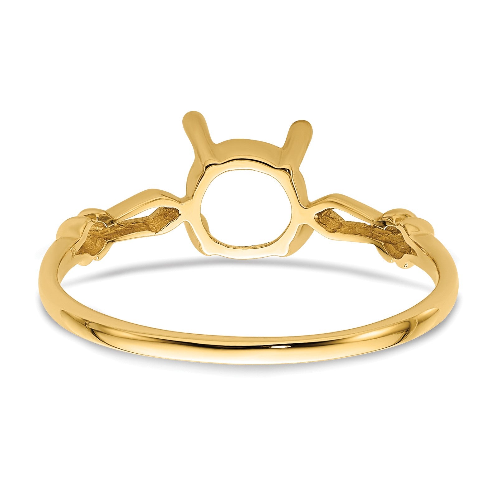 14k Holds 1-7x5mm Oval Gemstone Ring Mounting