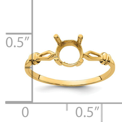14k Holds 1-7x5mm Oval Gemstone Ring Mounting