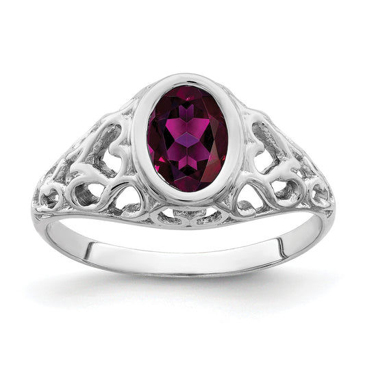 14k White Gold Holds 7x5mm Oval Gemstone Ring Mounting
