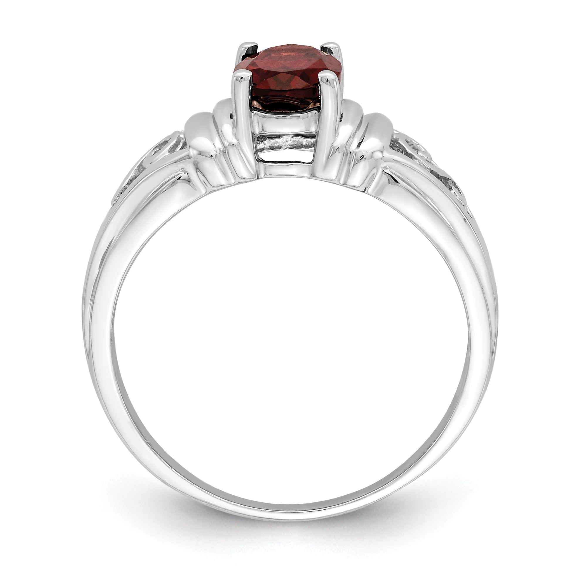 14k White Gold Holds 7x5mm Oval Gemstone Ring Mounting