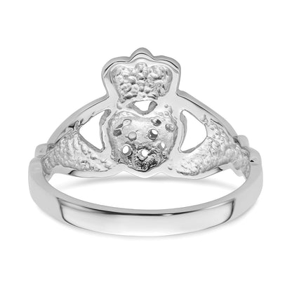 14k White Gold Claddagh Ring Mounting