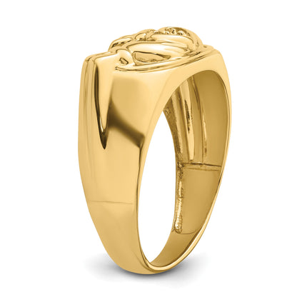 14k White Gold Mens Claddagh Ring Mounting