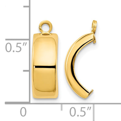 14k Polished Curved Earring Jackets