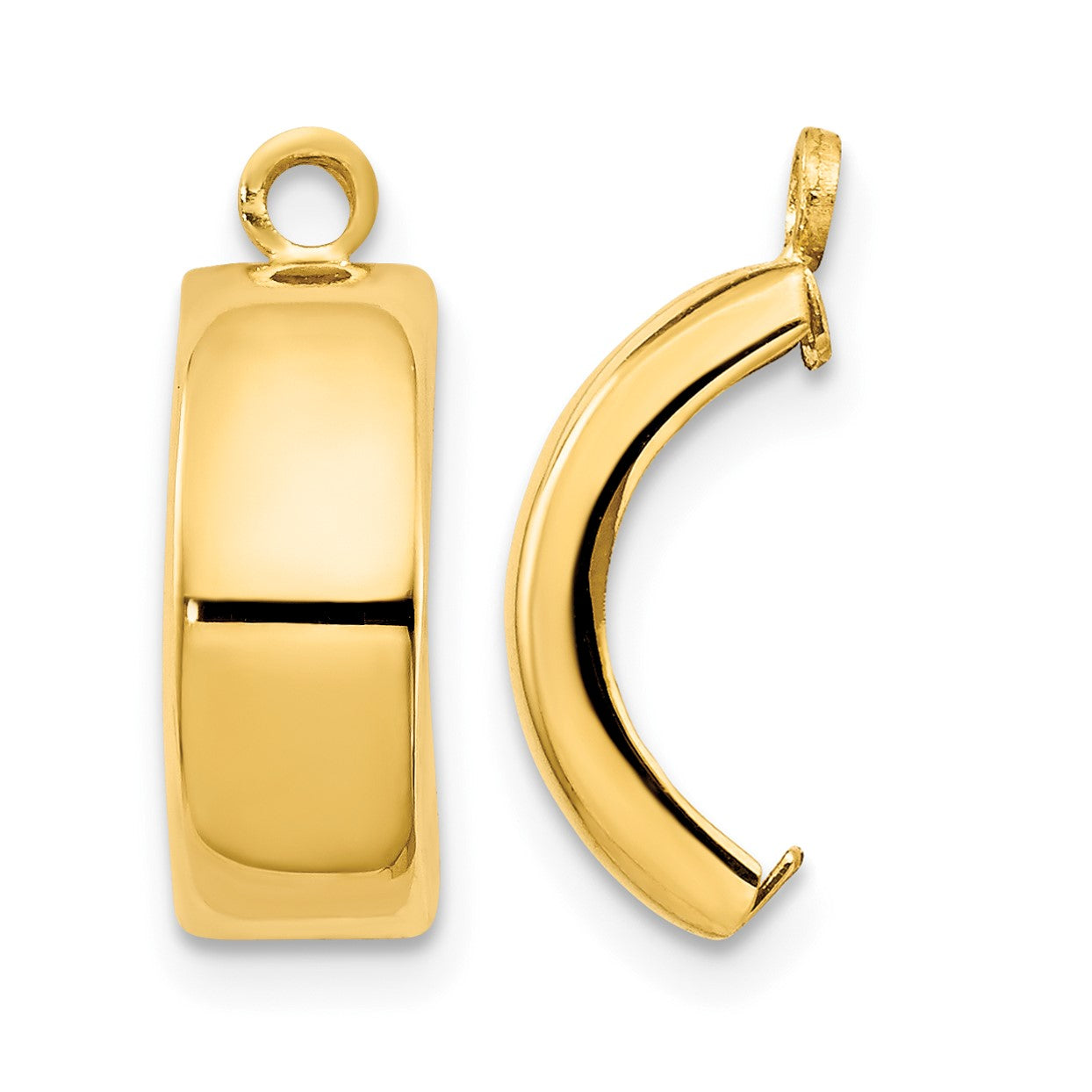 14k Polished Curved Earring Jackets