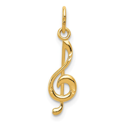 14K Treble Clef Pendant