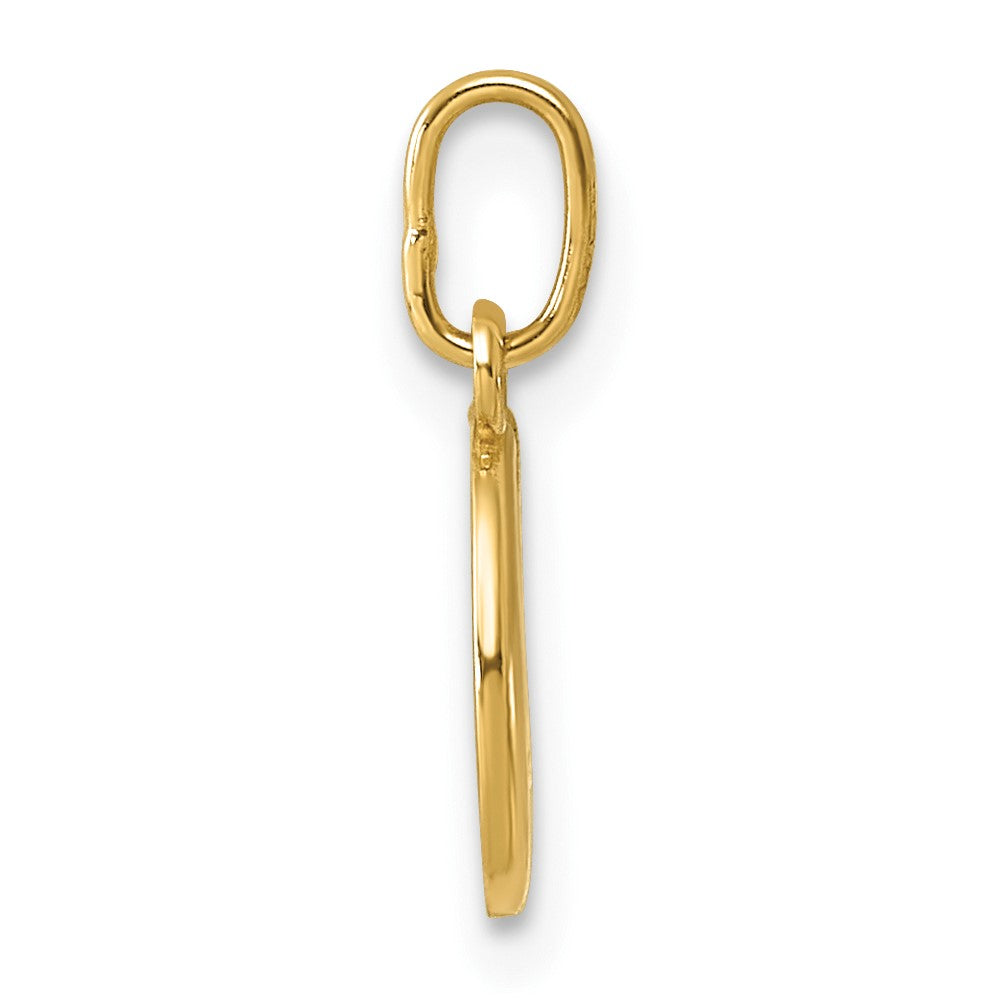 14k Yellow Gold Letter A Initial Charm