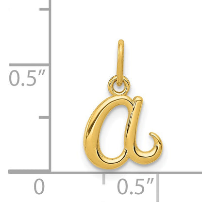 14k Yellow Gold Letter A Initial Charm