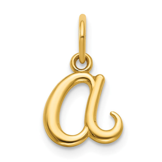 14k Yellow Gold Letter A Initial Charm