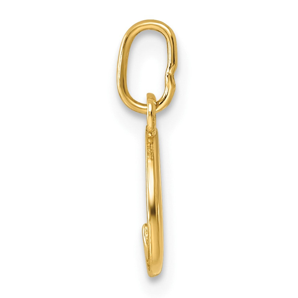 14k Yellow Gold Letter C Initial Charm