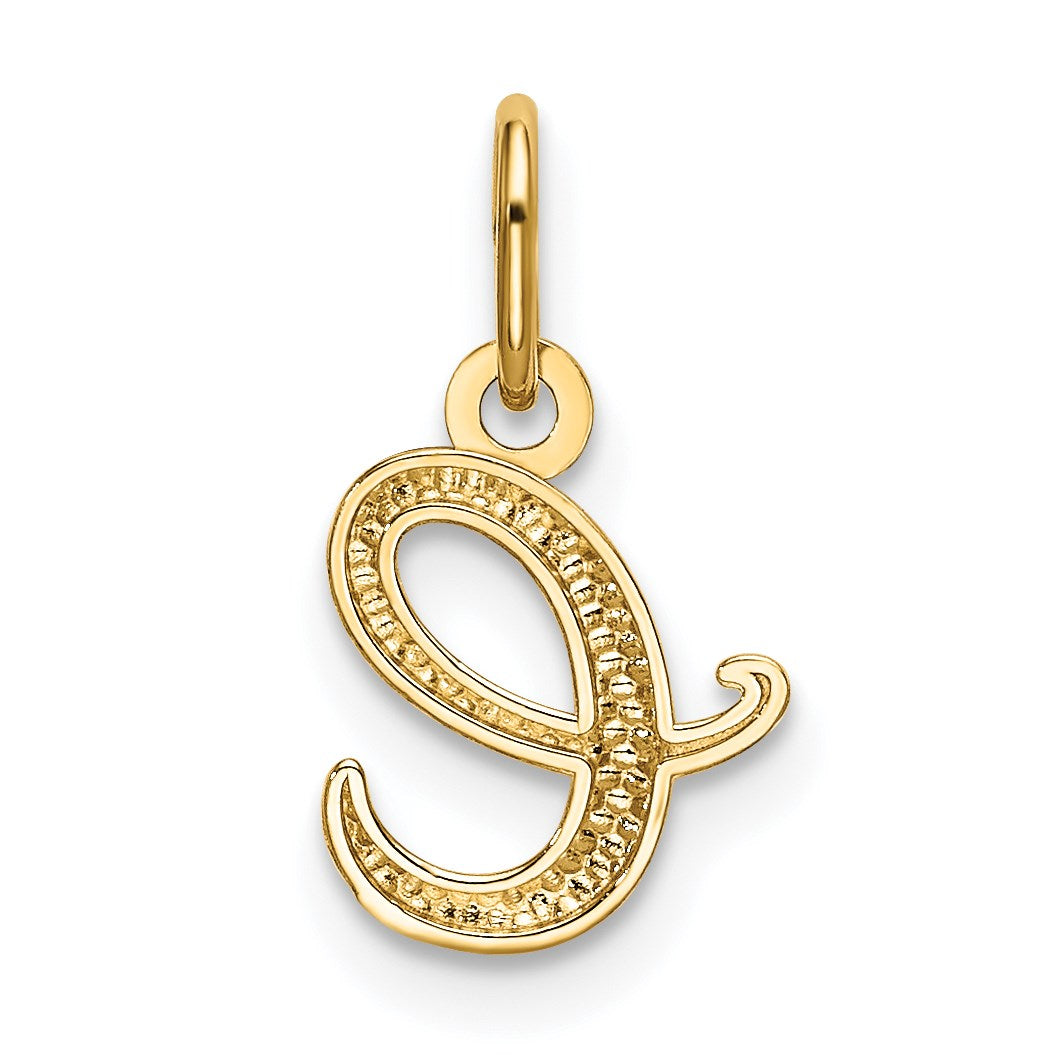 14k Yellow Gold Letter E Initial Charm