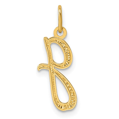 14k Yellow Gold Letter G Initial Charm