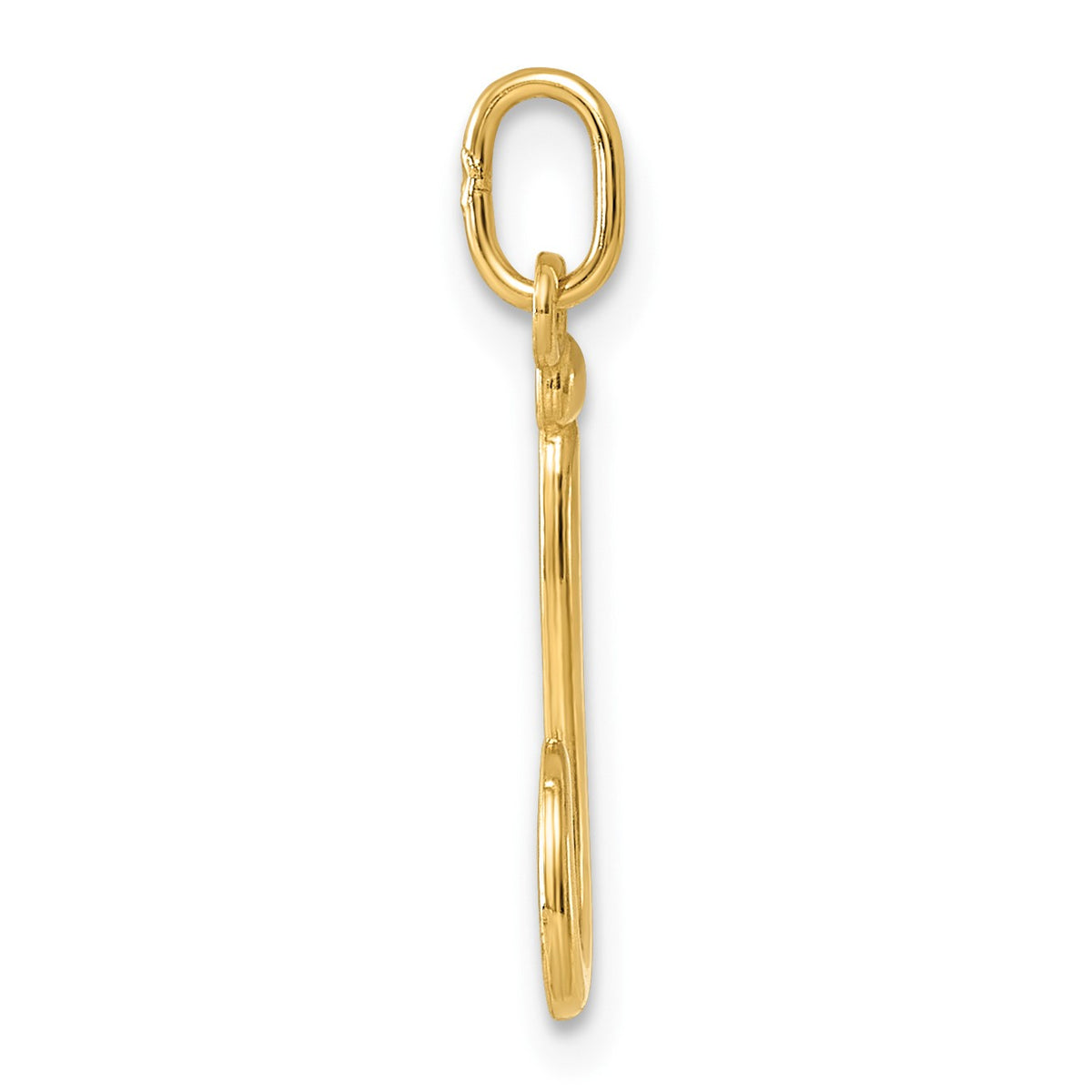 14k Yellow Gold Letter J Initial Charm