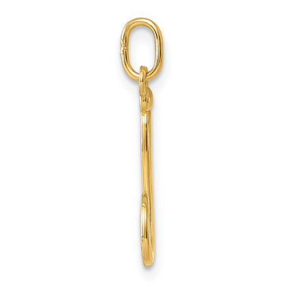 14k Yellow Gold Letter J Initial Charm