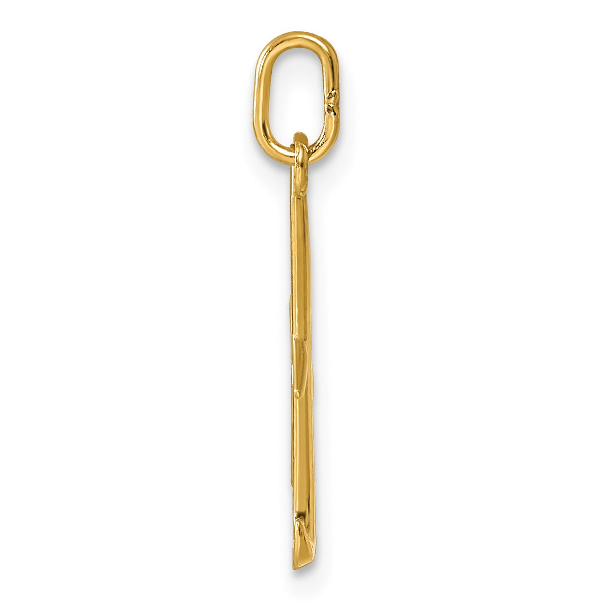 14k Yellow Gold Letter K Initial Charm