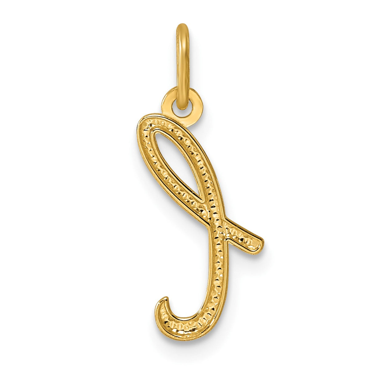 14k Yellow Gold Letter L Initial Charm