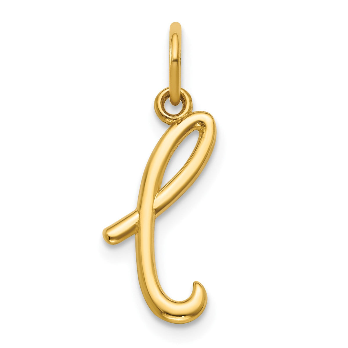 14k Yellow Gold Letter L Initial Charm