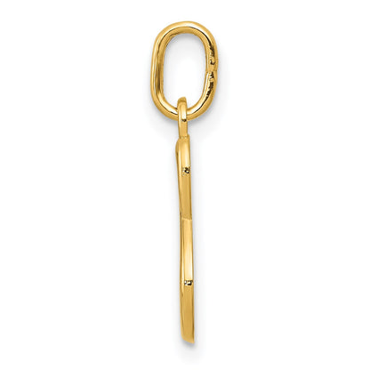 14k Yellow Gold Letter S Initial Charm