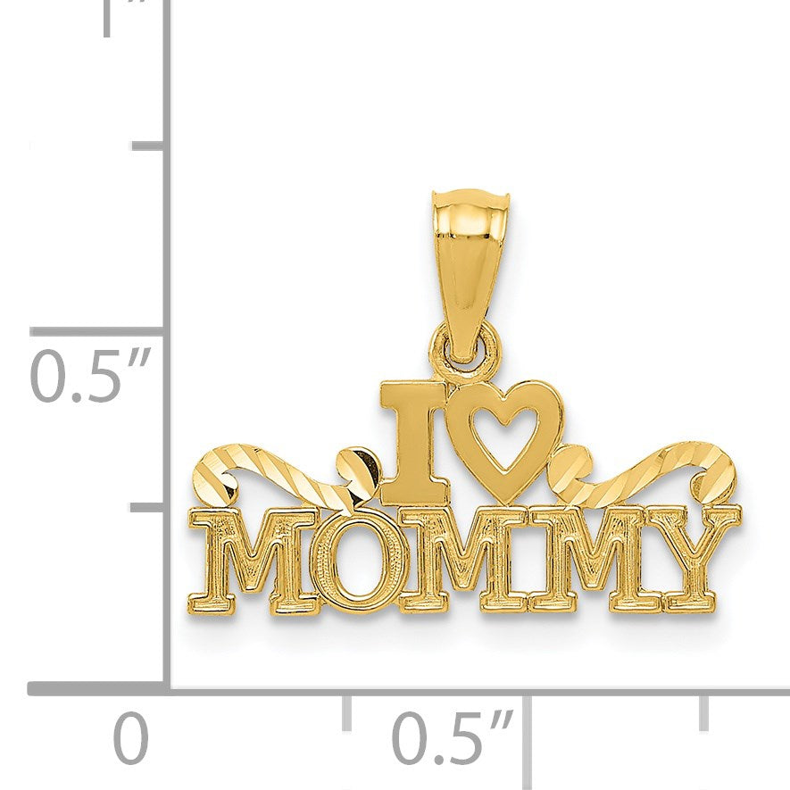 14k I HEART MOMMY Pendant