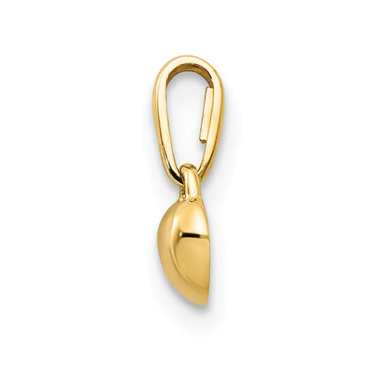 14k 5mm Solid Heart Childrens Pendant
