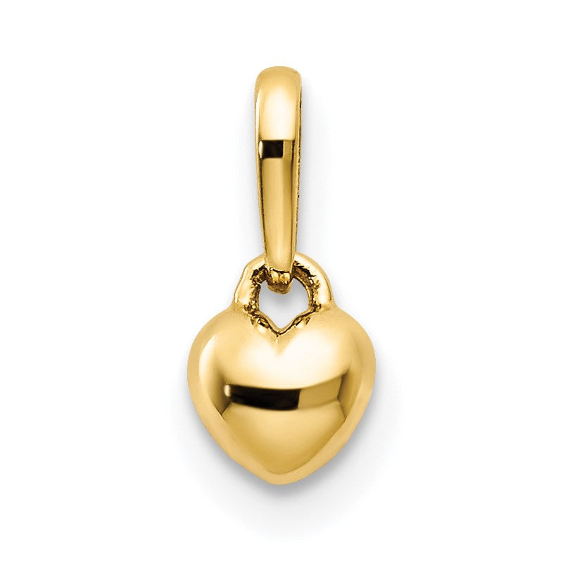 14k 5mm Solid Heart Childrens Pendant