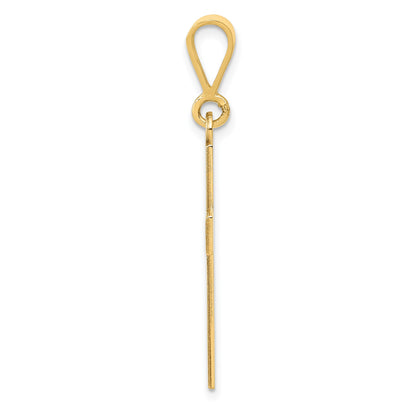 14K Laser Cut FAITH Cross Charm