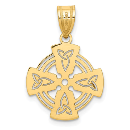 14k Laser-Cut Celtic Cross Charm