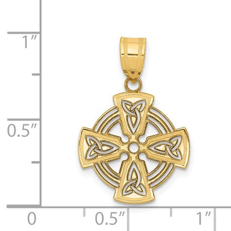 14k Laser-Cut Celtic Cross Charm