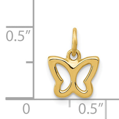 14k Polished Butterfly Pendant