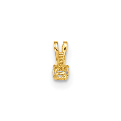 14k Childrens Tiny CZ Pendant