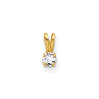 14k Childrens Tiny CZ Pendant