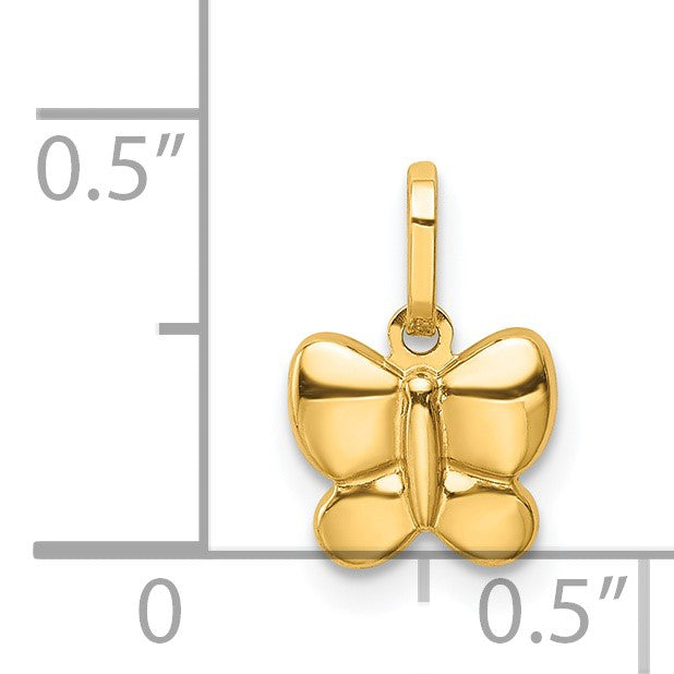 14k Polished Butterfly Childrens Charm