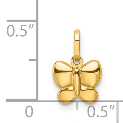 14k Polished Butterfly Childrens Charm