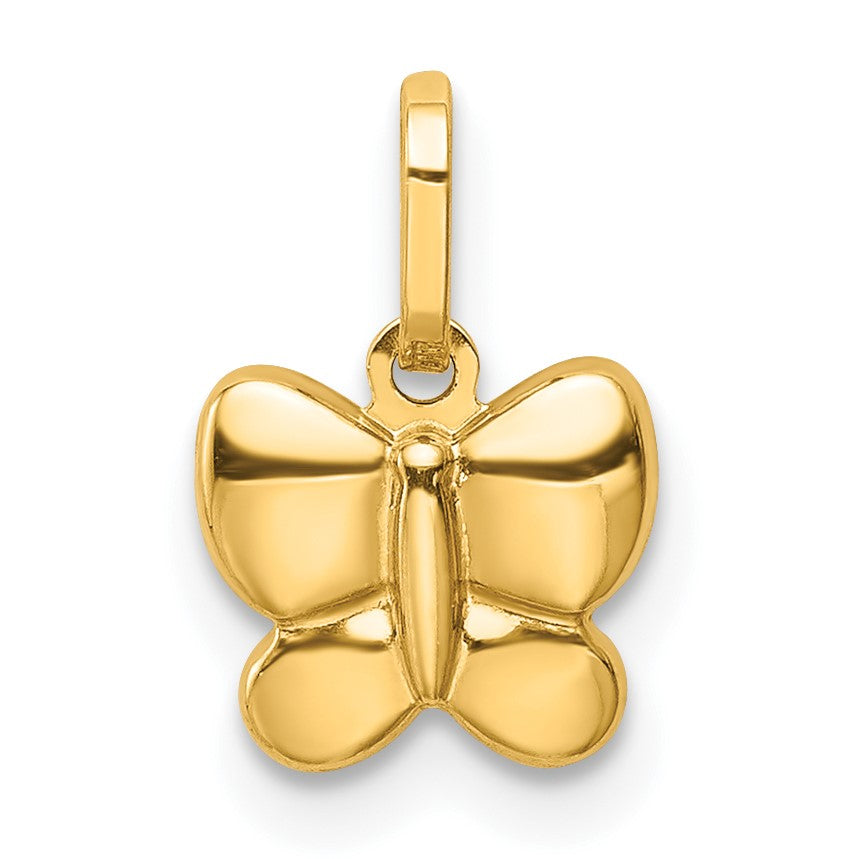 14k Polished Butterfly Childrens Charm