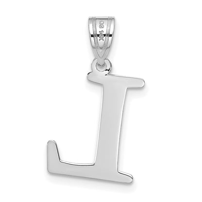 14kw Polished Etched Letter L Initial Pendant