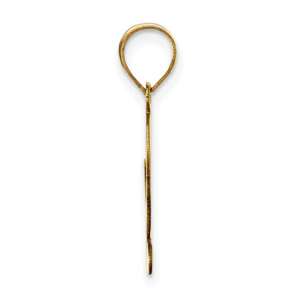 14k Polished Script Letter G Initial Pendant