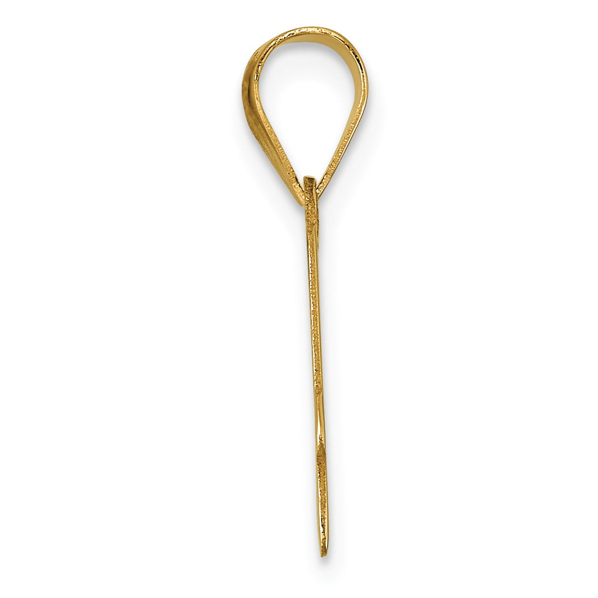14k Polished Script Letter H Initial Pendant