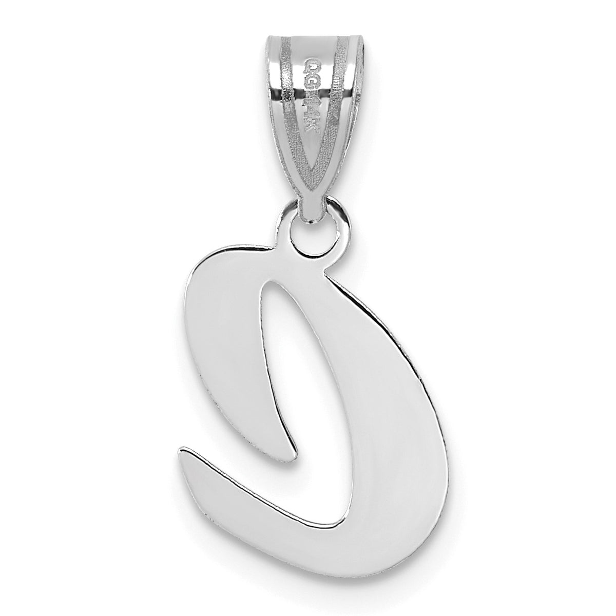 14kw Polished Script Letter C Initial Pendant