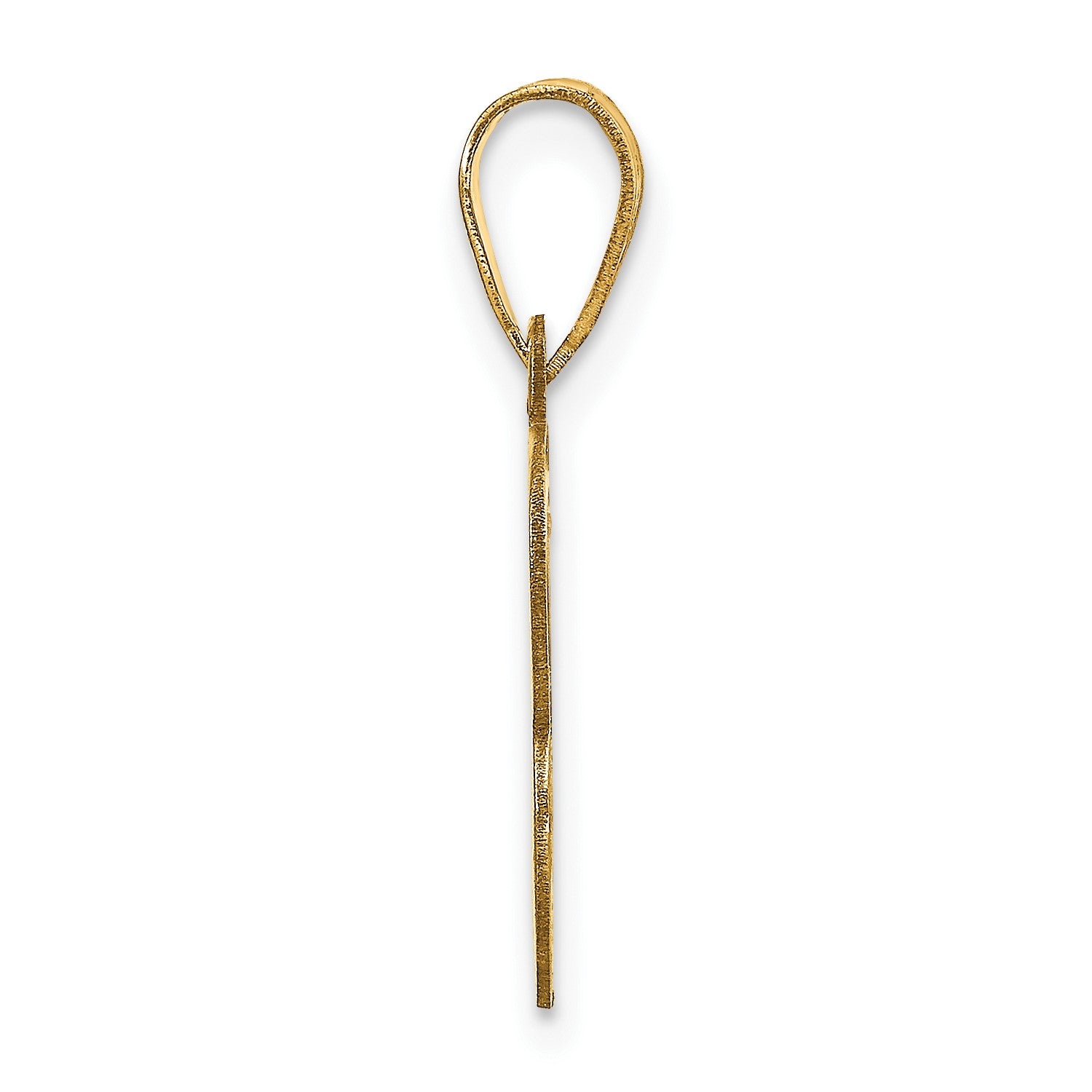 14k Polished Letter B Initial Pendant