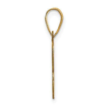 14k Polished Letter B Initial Pendant