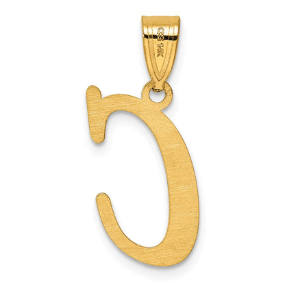 14k Polished Letter C Initial Pendant