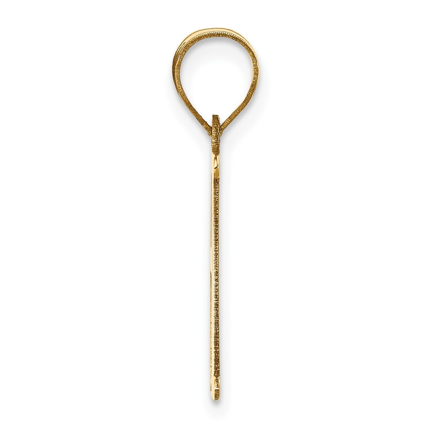 14k Polished Letter H Initial Pendant